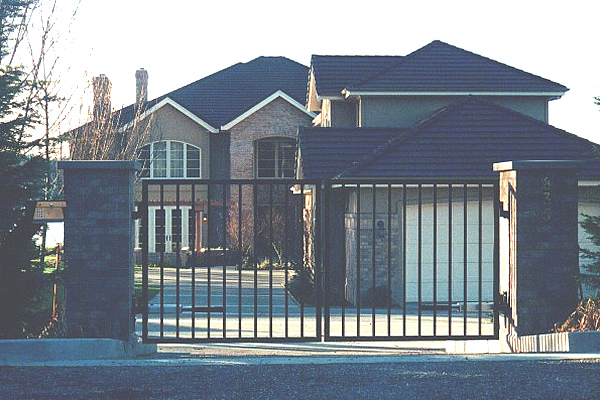 Iron Swing Gate with Pad Mounted Arms