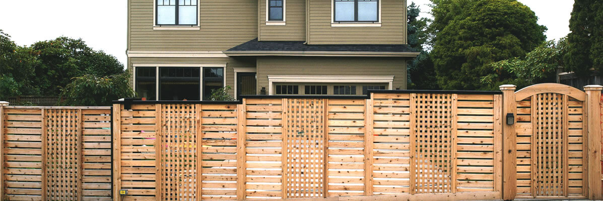 Wood Home Driveway Pedestrian Gate