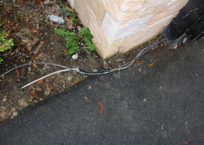 Exposed Wiring - hazardous driveway gate installation 1