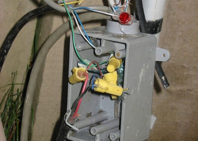 Exposed Wiring - hazardous driveway gate installation 3