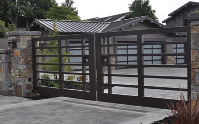 Modern, Thick Framed Automated Driveway Gate