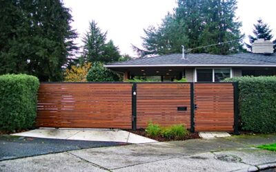 Wood Slide Gate Driveway Entry System