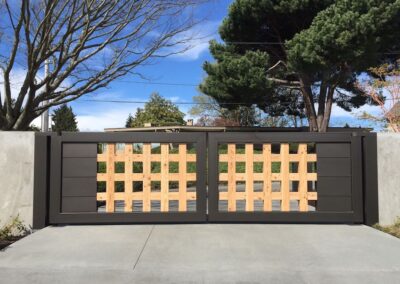 Protected: Modern, Double Swing, Metal and Wood Gate