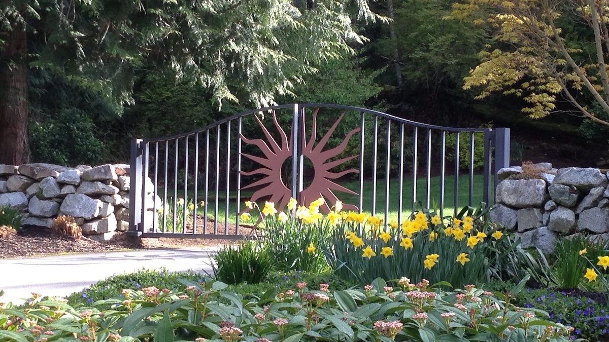 Automatic Gate With A Personalized Design Custom Automated Gate With A Personalized Design To Add A Unique Quality