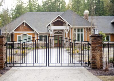 Iron Double Swing Gate, Arched, Fencing