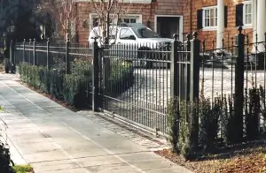 Custom Fabricated Wrought Iron Fencing and Matching Entry Gate